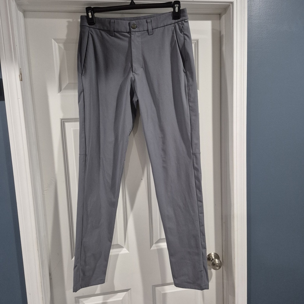 Lululemon ABC Slim Pants Mens 32x34 Gray Performance Trouser Chino Golf Office